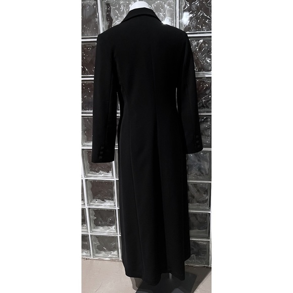 Carmel Zhao Star Georgette Trench Blazer Overcoat Long Designer Black jacket 8 - Picture 6 of 12